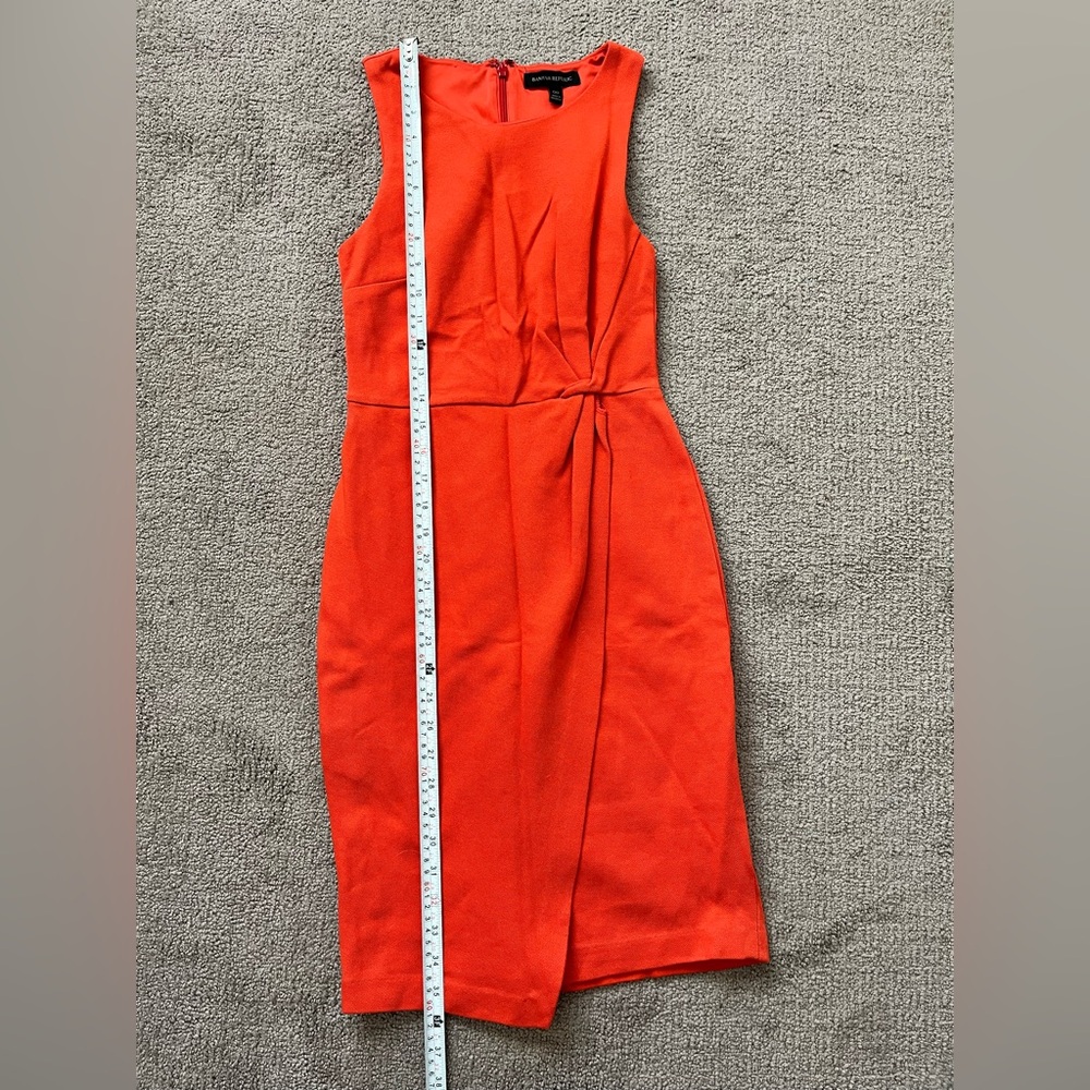 Vibrant Orange Halter Sheath Cocktail Dress